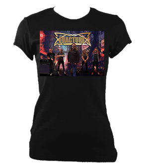 Fracture Band T-Shirt Womens Black
