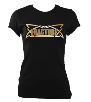 Fracture Logo T-Shirt Womens Black